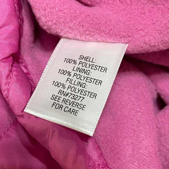 New Croft & Barrow Quilted Vest Size XL Hot Pink Full Zip Mock Neck Jacket - Picture 7 of 8